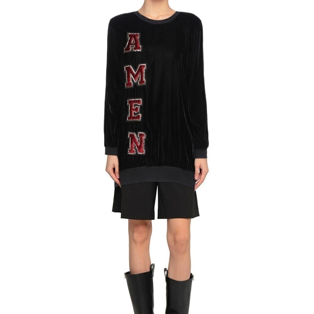 AMEN Velvet Sweatshirt Top Shirt size 4 S